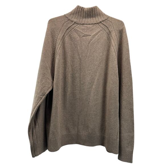Banana Republic Italian Wool Blend Mock Neck Sweater Tan XL - Picture 2 of 8